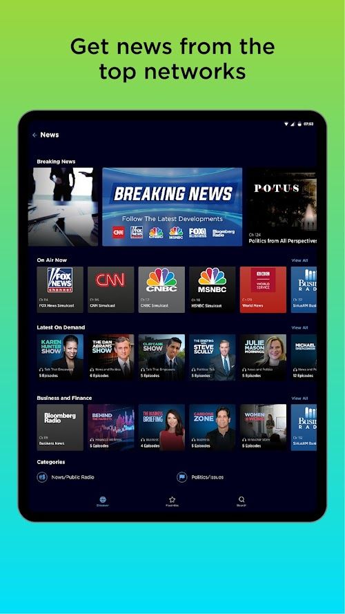 SiriusXM: Music, Sports & News screenshot