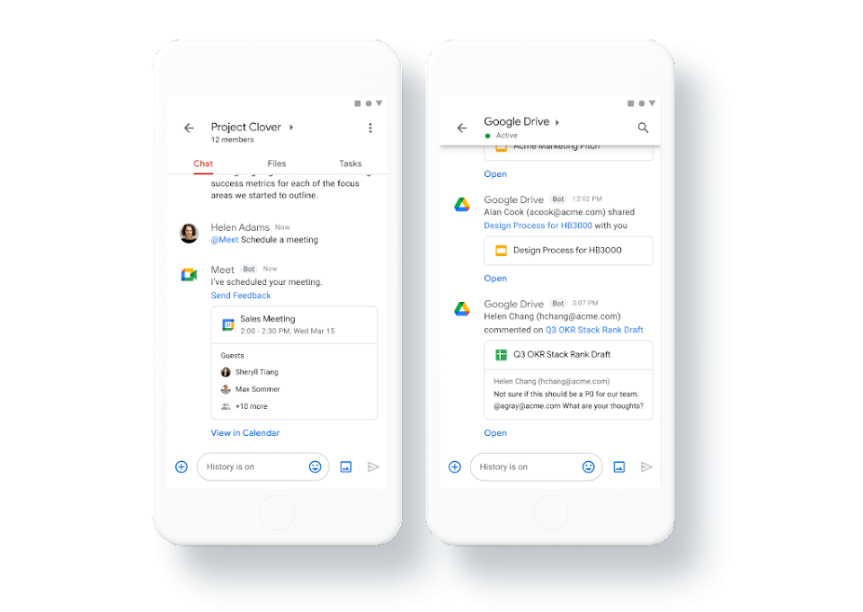 Google Chat screenshot