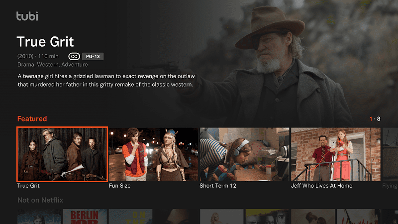 Tubi TV screenshot