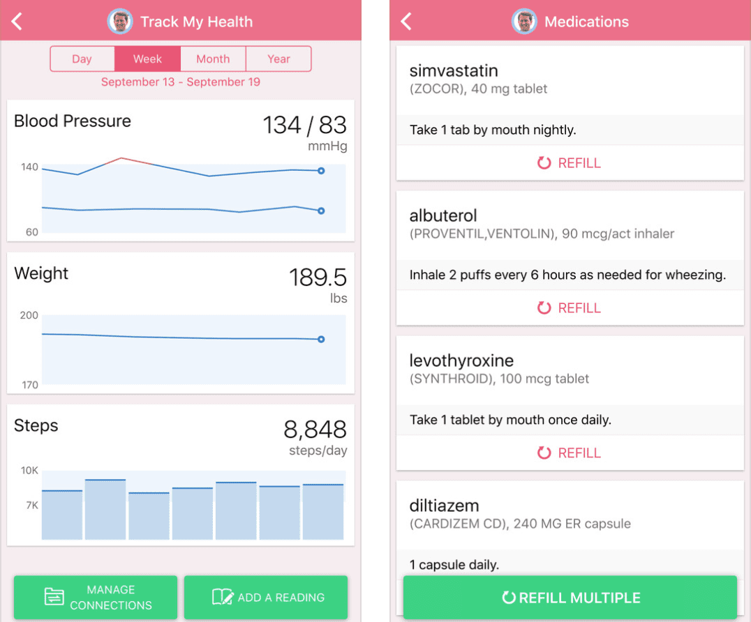 MyChart screenshot