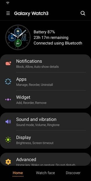 Galaxy Wearable (Samsung Gear) screenshot