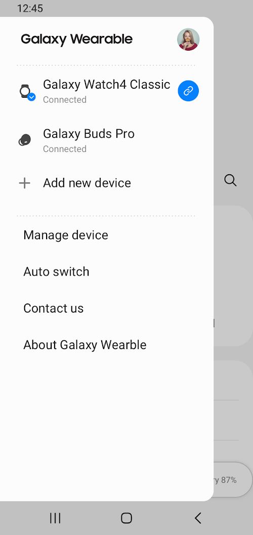 Galaxy Wearable (Samsung Gear) screenshot