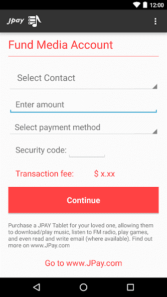 JPay screenshot