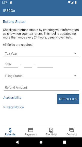 IRS2Go screenshot