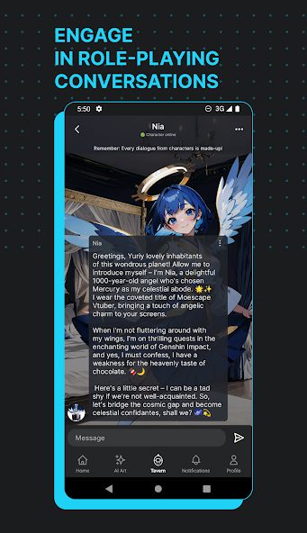 Moescape - AI Character Chat screenshot