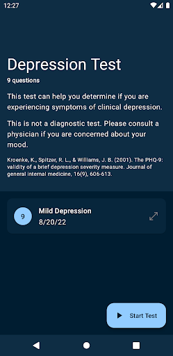 Depression Test screenshot